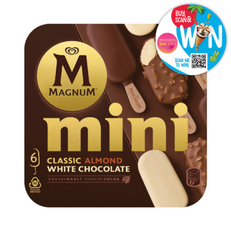 Magnum Mini Classic Almond White Chocolate Multipack 6 Pcs