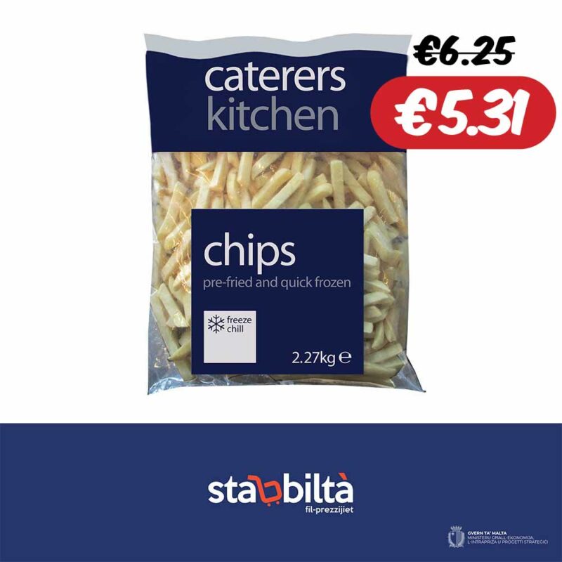 Caterer's Kitchen Straight Cut Chips 2.268kg