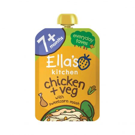Ella's Kitchen Meal Pouches 7M+ Chicken & Veg with Sweetcorn Mash 130g