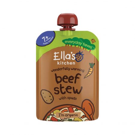 Ella's Kitchen Meal Pouches 7M+ Wonderfully Warming Beef Stew with spuds 130g