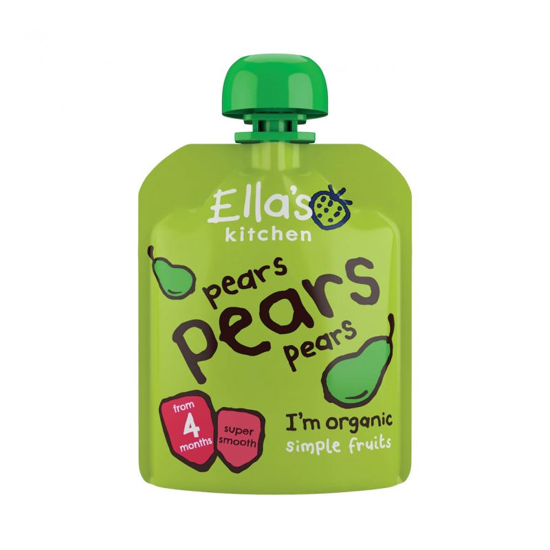 Ella's Kitchen Single Fruit Pouches First Taste 4M+ Pears Pears Pears 70g