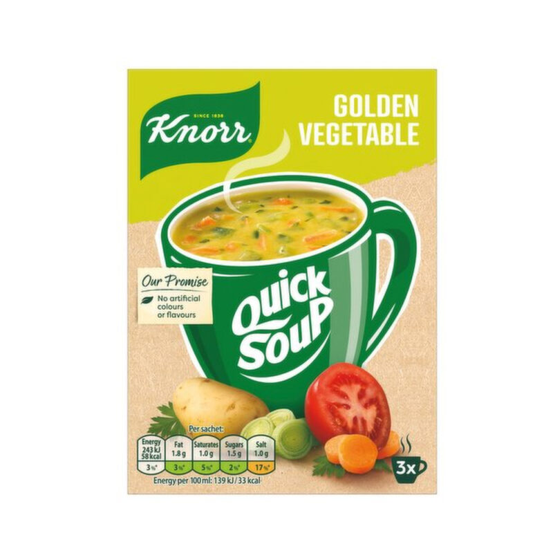 Knorr Quick Soup Golden Vegetable (3 sachets)