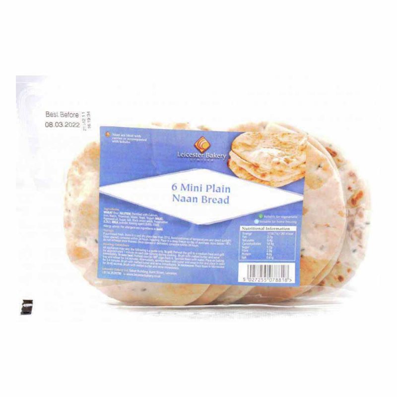 Leicester Bakery Mini Plain Naan Bread