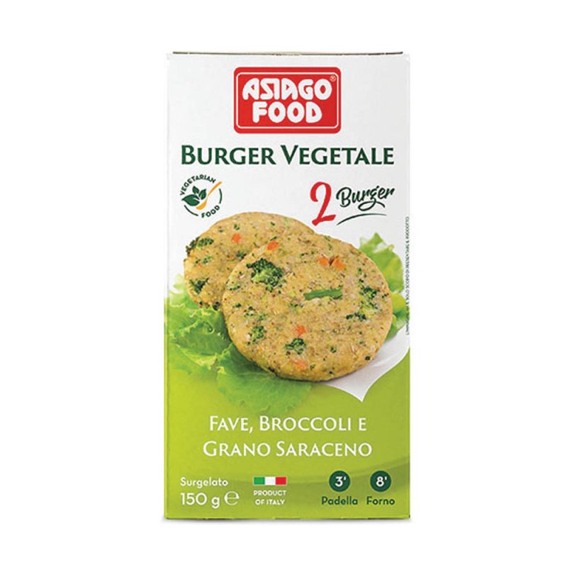 Asiago Veggie Burgers- Broad Bean, Broccoli and Buckwheat (Vegan)