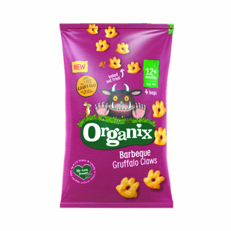 Organix BBQ Organic Gruffalo Claws MP x 4 Bags 12months+