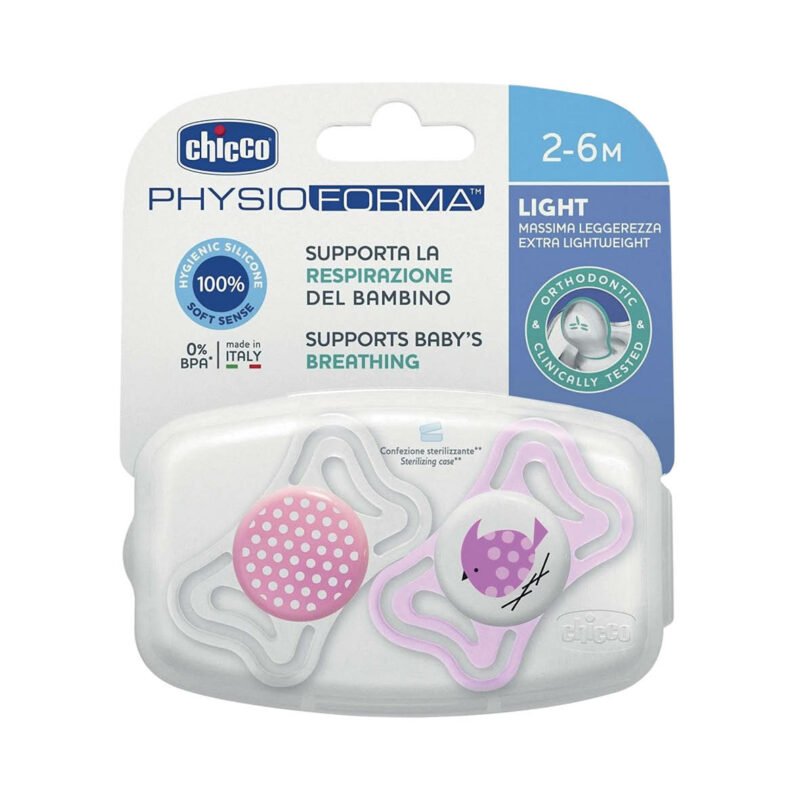 Chicco Soother Physio Air Pink 0-6m 2 Pcs
