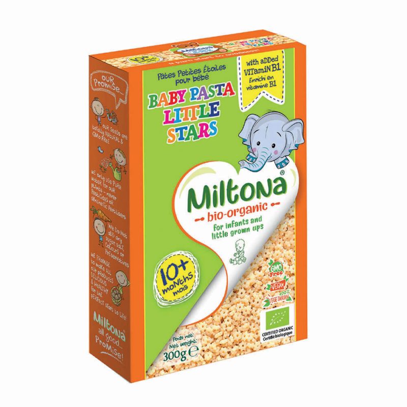 Miltona Organic Baby Pasta Little Stars 10 Months + 300g