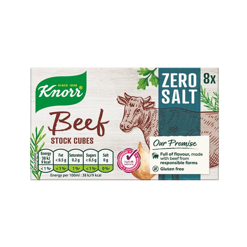 Knorr Zero Salt Beef Stock Cubes