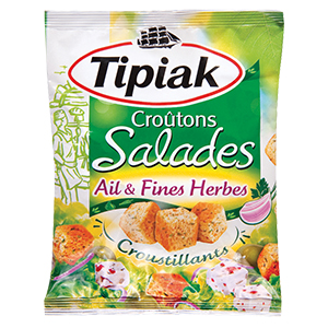 Tipiak Garlic and Herbs Crutons For Salads 50g