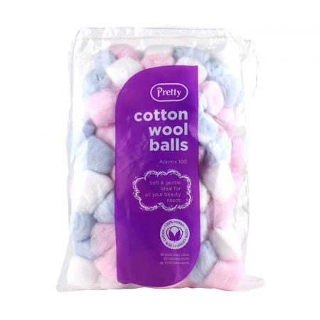 Pretty coloured cotton wool balls