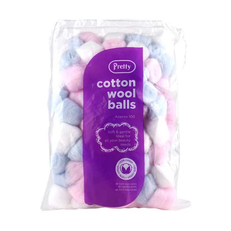 Pretty coloured cotton wool balls