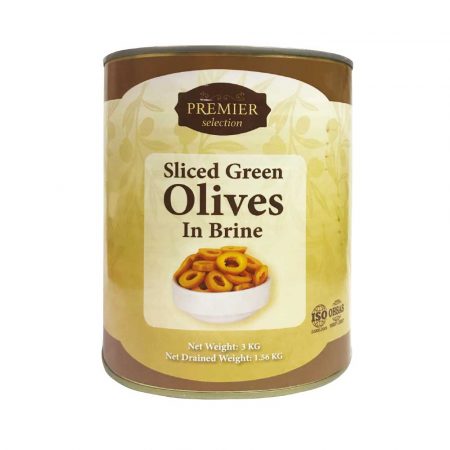 Premier Selection Sliced Green Olives 1560g