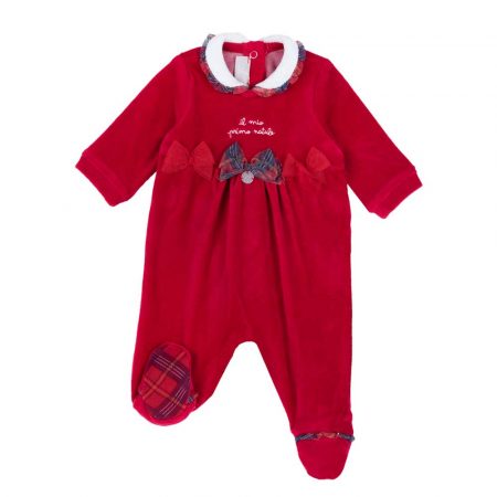 cute chicco christmas babygrow with bows