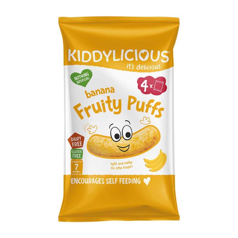 Kiddylicious Fruity Puffs Banana Multipack
