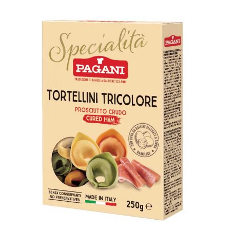 Pagani Tortellini Tricolor With Prosciutto Crudo 250g