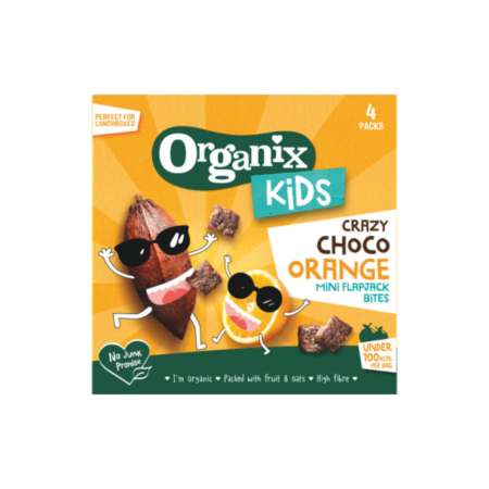 Organix Kids Mini Flapjack Bites Crazy Choco Orange 4x23g