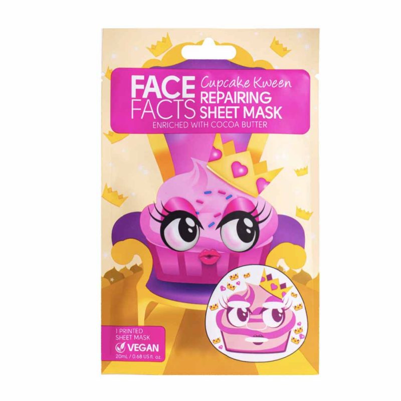 Face Facts Printed Sheet Masks - Cupcake Kween 20ml