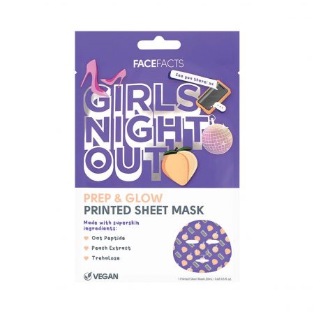 Face Facts Girls Night Out Prep & Glow Printed Sheet Mask