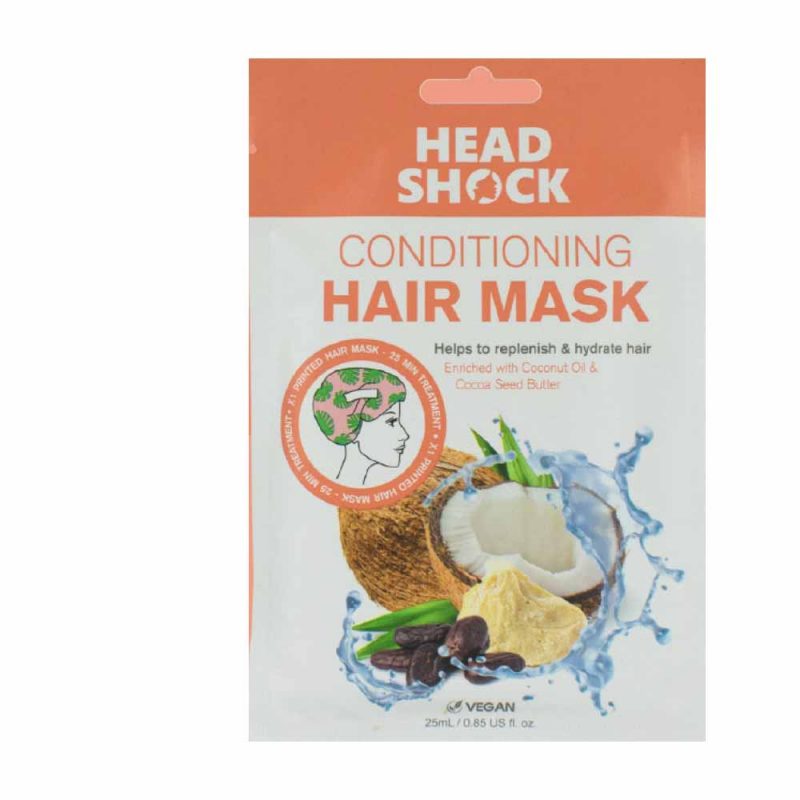 Face Facts Head Shock Conditioning Printed Mask - Coconut Oil
