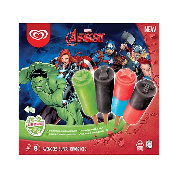 Algida Avengers super hero ice lollies