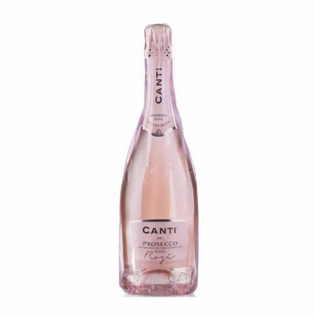 Canti Rose prosecco with cellophane