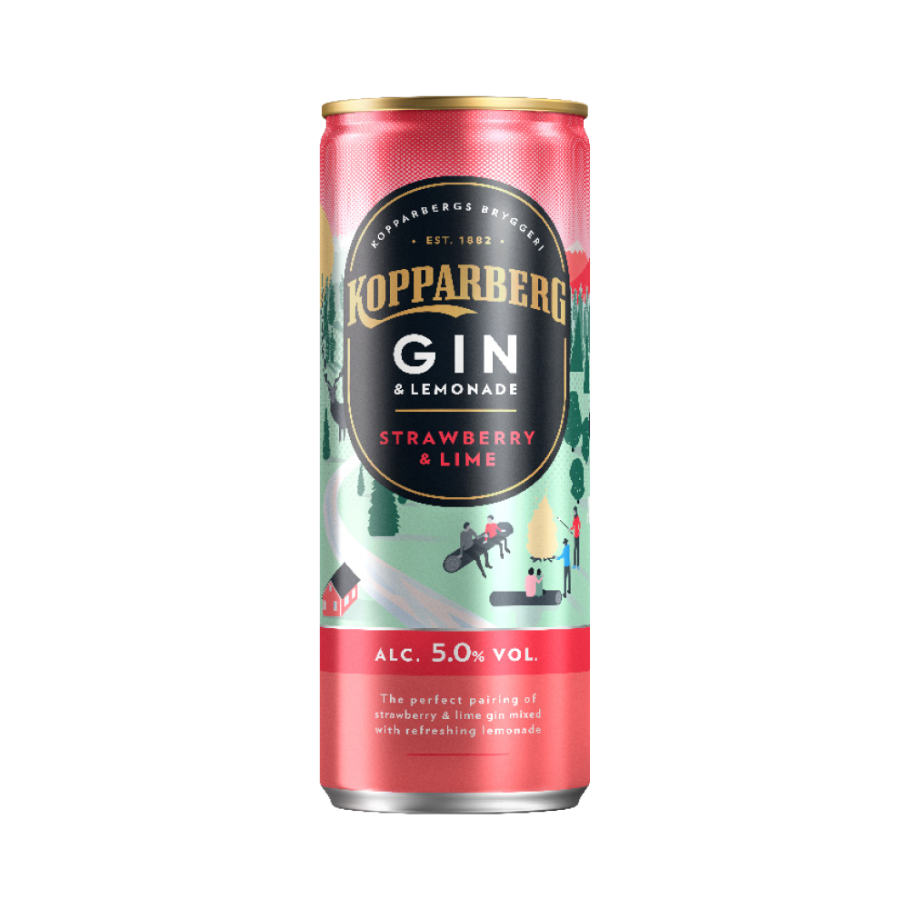 Kopparberg Gin & Lemonade Strawberry & Lime 25cl - What's Instore
