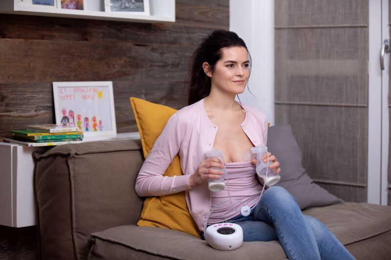 Using and electric breast pump