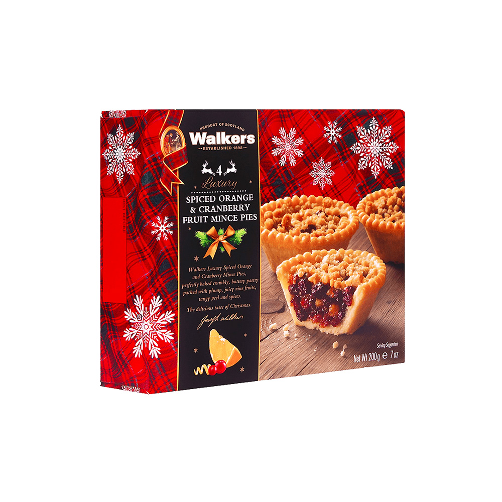 Walkers 4 Spiced Orange & Cranberry Mince Pies