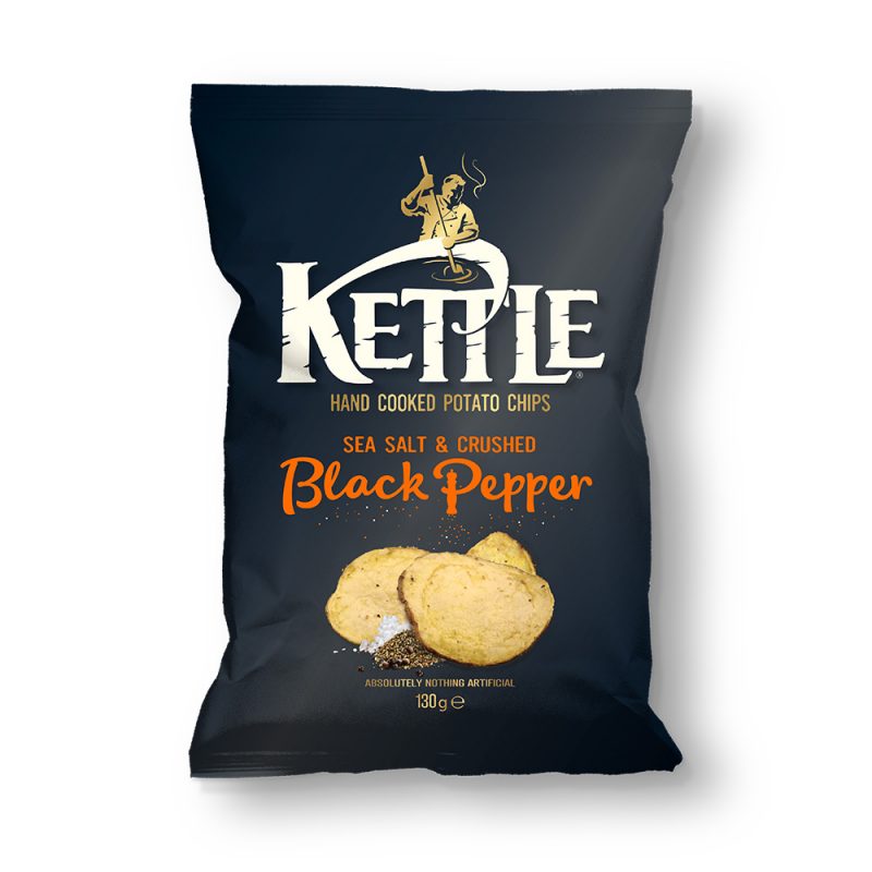 Kettle Sea Salt & Black Pepper Chips 130g