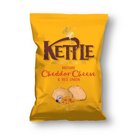 Kettle Mature Cheddar Cheese & Red Onion Chips 130g