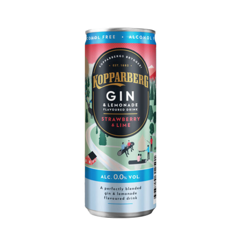 Kopparberg Gin Non-Alcoholic Strawberry & Lime Mix