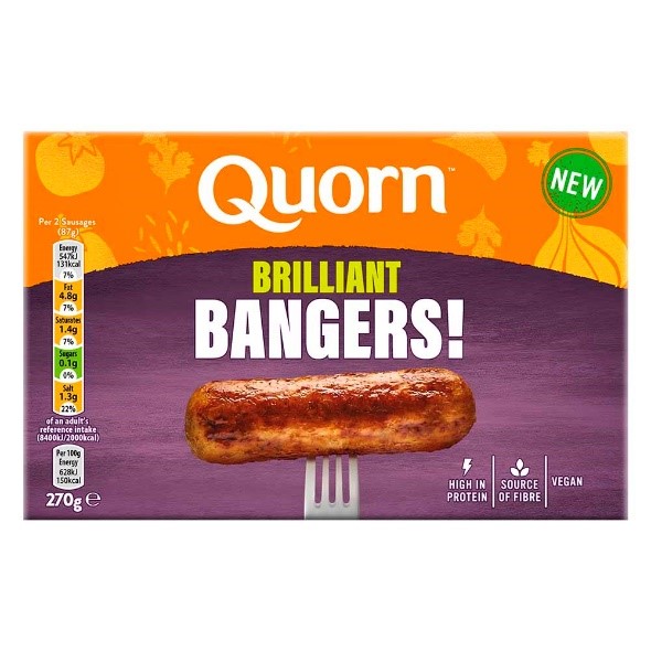 Quorn for thought? Why aren’t all Quorn products vegan? Quorn Brilliant Bangers!
