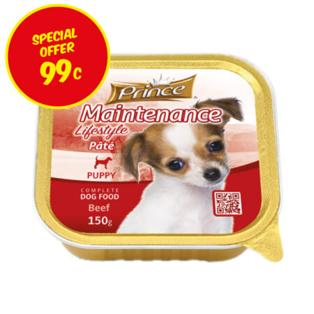 Prince Maintenance Lifestyle Beef Puppy Pate 150g