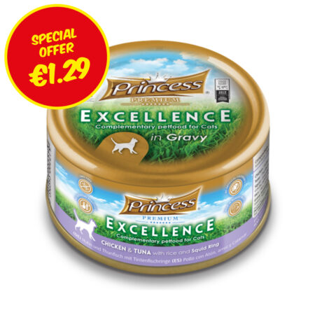 Princess Excellence Premium Chicken & Tuna with Rice and Squid Ring 70g