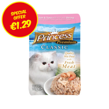 Princess Classic Premium Chicken & Tuna with Rice and Shrimp 70g