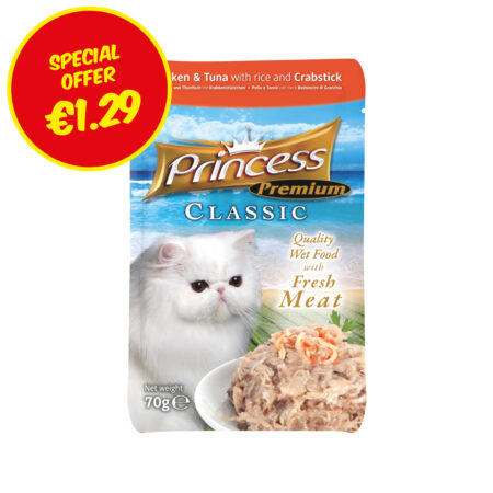 Princess Classic Premium Chicken & Tuna with Rice and Crabstick 70g