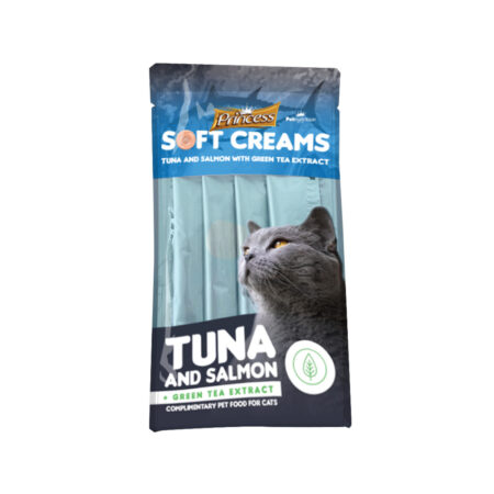 Princess Soft Creams Tuna & Salmon With Green Tea Extract 4x100g