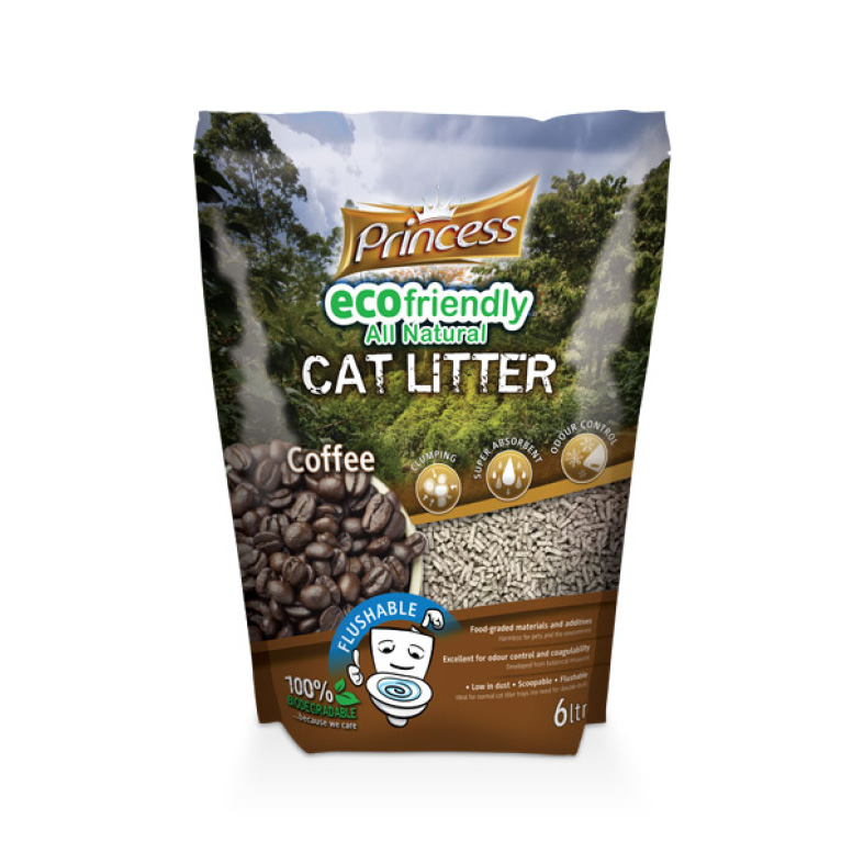 Princess Eco Friendly All Natural Cat Litter Coffee Scent
