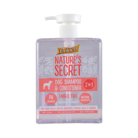 Prince Nature's Secret Dog Shampoo & Conditioner Tangle Free 500ml