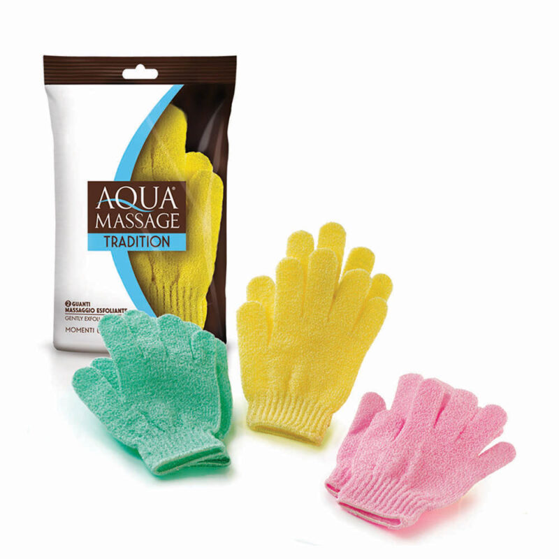 Aquamassage Bath & Shower Gentle Exfoliating Gloves 2 Pcs