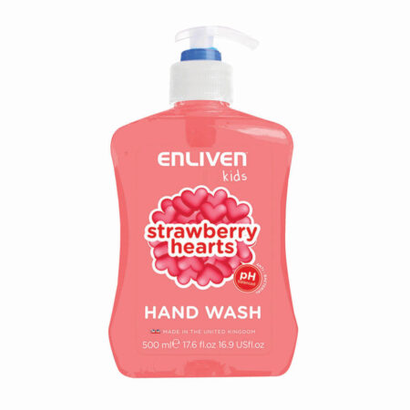 Enliven Antibacterial Hand Wash Kids Strawberry Hearts 500ml