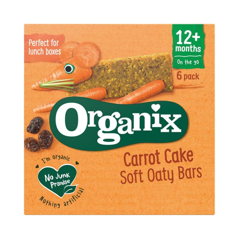 Organix Soft Oaty Bars Carrot Cake 6x30g