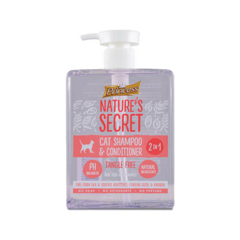 Princess Nature’s Secret Cat Shampoo & Conditioner Tangle Free 500ml