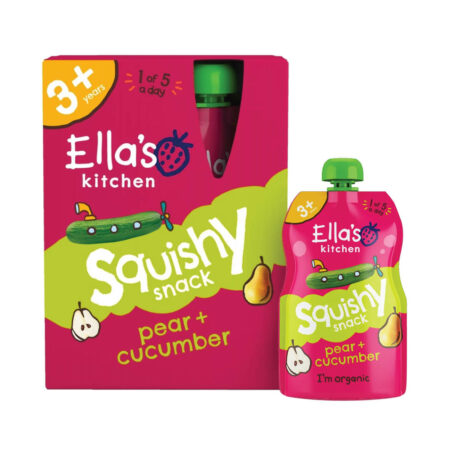 Ella's Kitchen Kids Squishy Snack Pear and Cucumber 4x100g